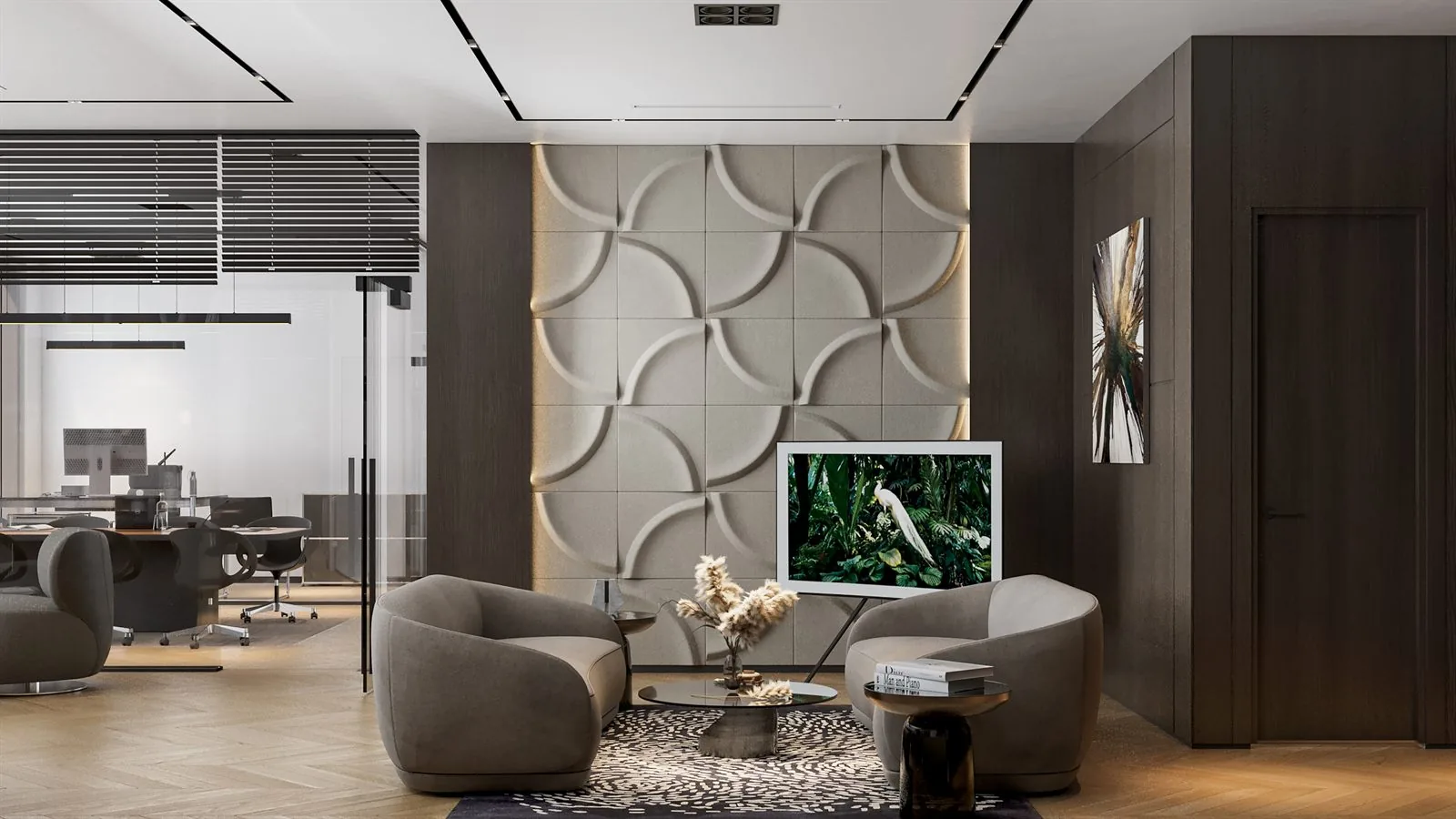 Signal Iduna office joinery and workspace detail, Germany